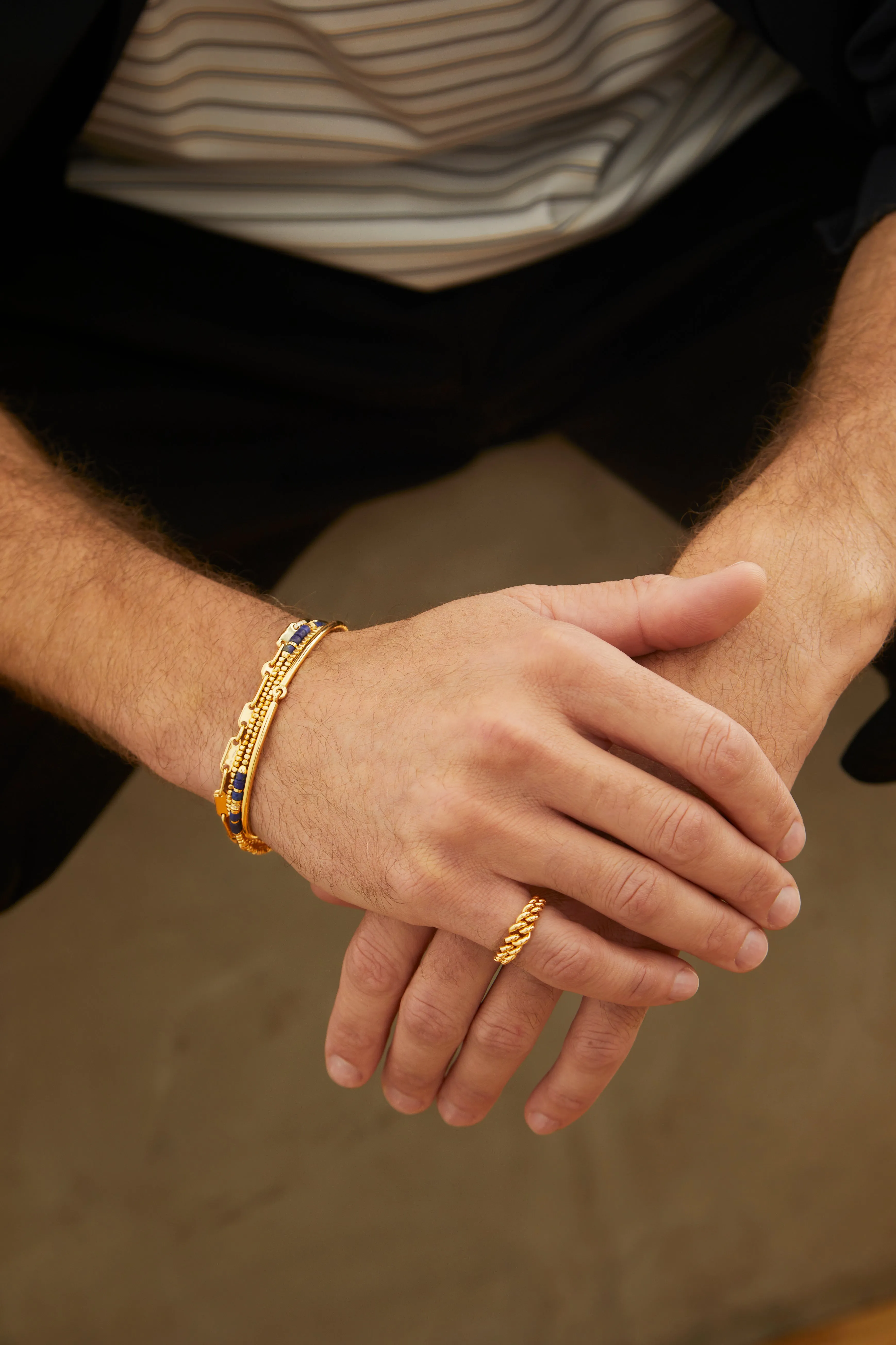 Curb Chain Ring | Small Scale | Yellow Gold