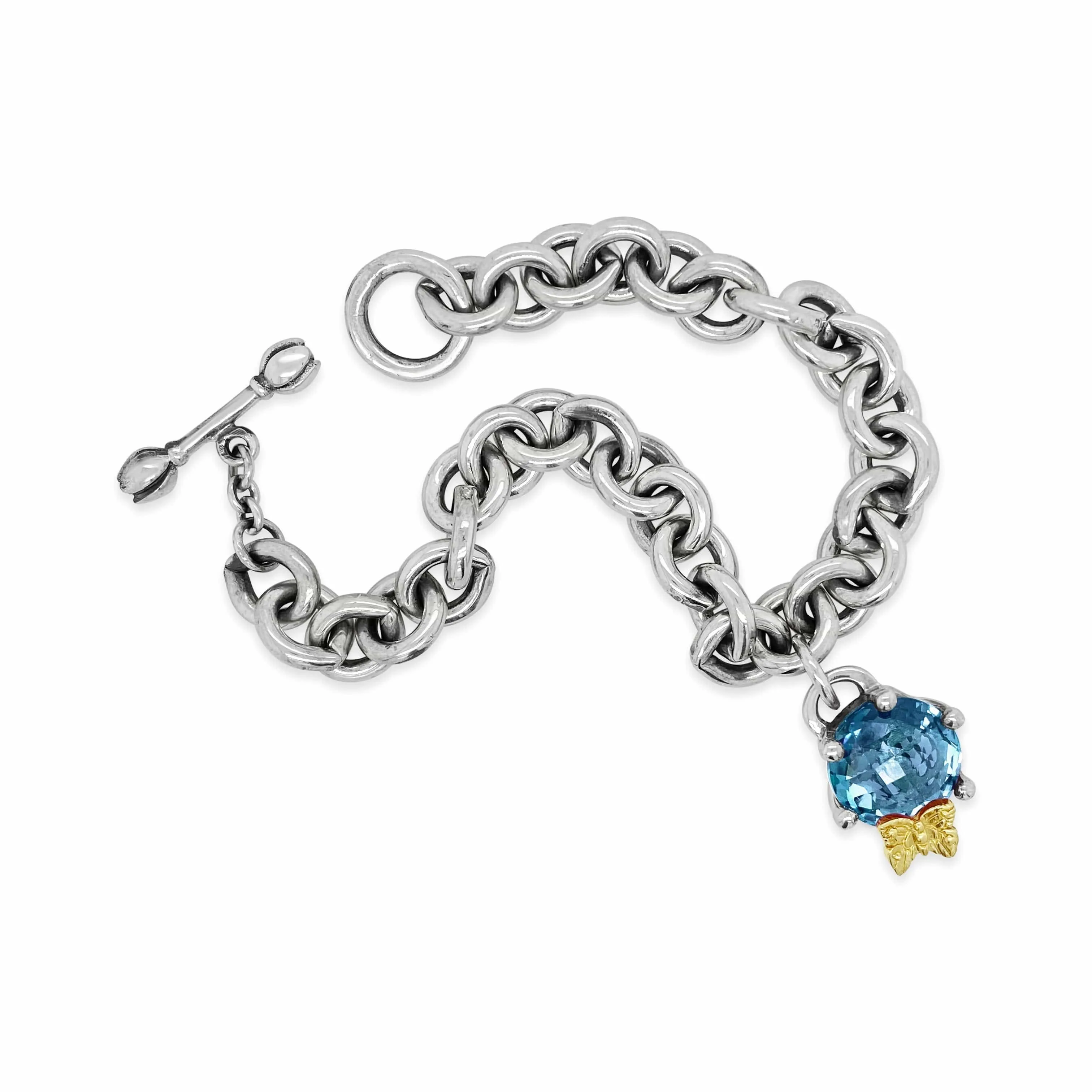 Dancing Butterfly Bracelet | Gold Silver Bracelet With Amethyst