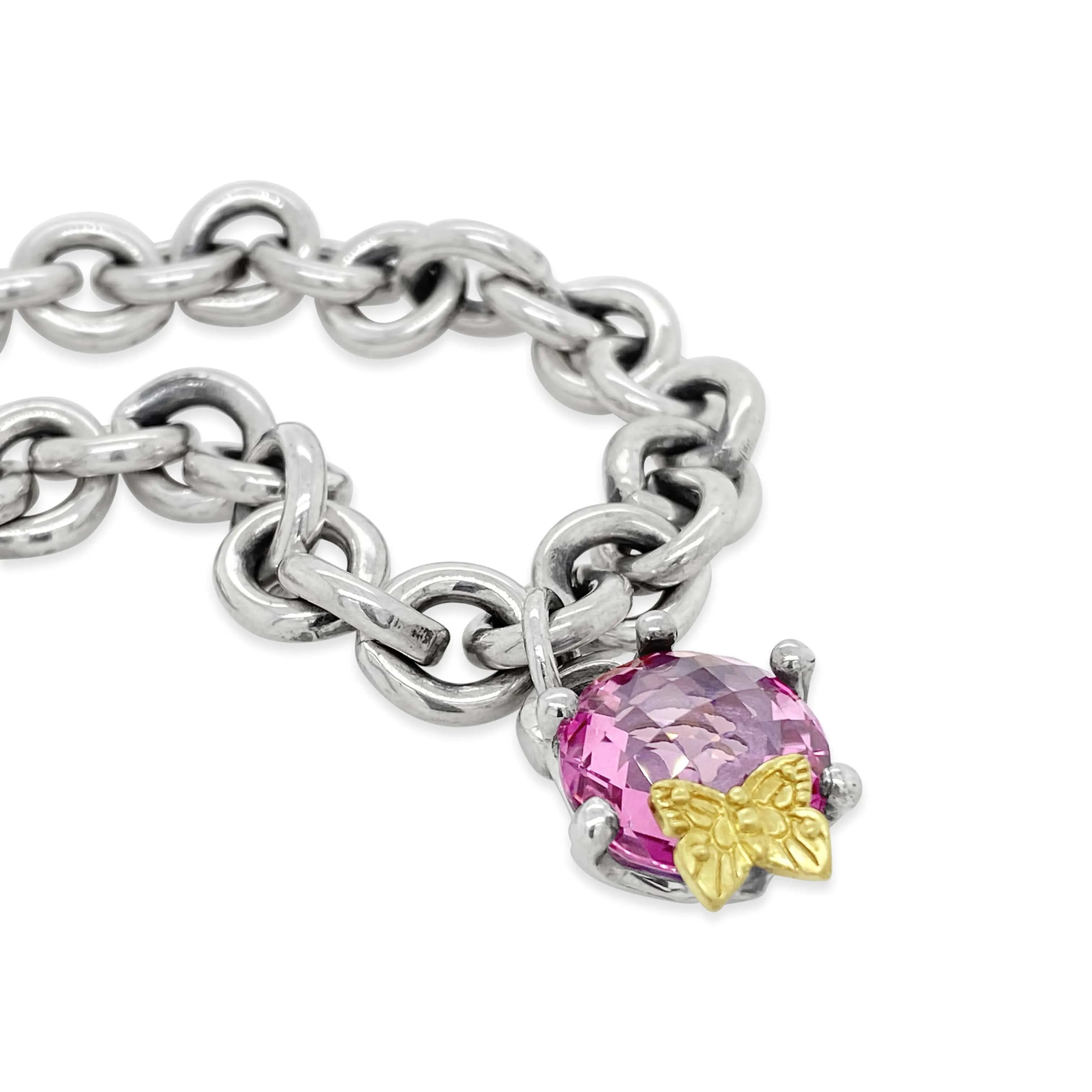 Dancing Butterfly Bracelet | Gold Silver Bracelet With Amethyst