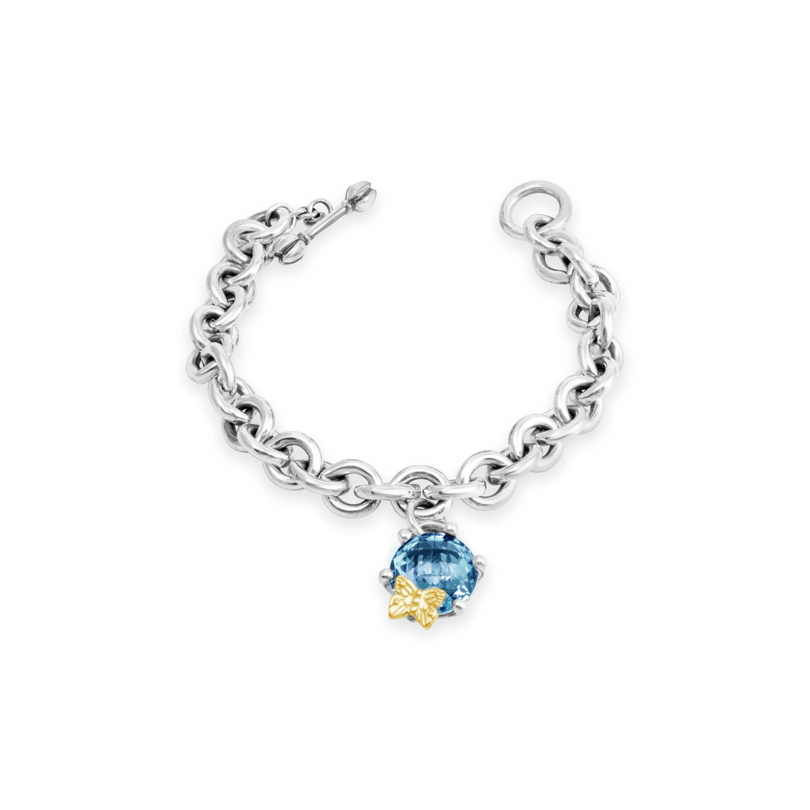 Dancing Butterfly Bracelet | Gold Silver Bracelet With Amethyst