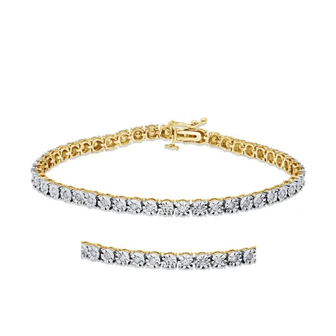 Dazzling Radiance: 10K 0.96-1.10CT D-Bracelet