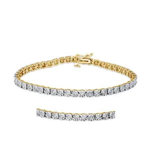 Dazzling Radiance: 10K 0.96-1.10CT D-Bracelet