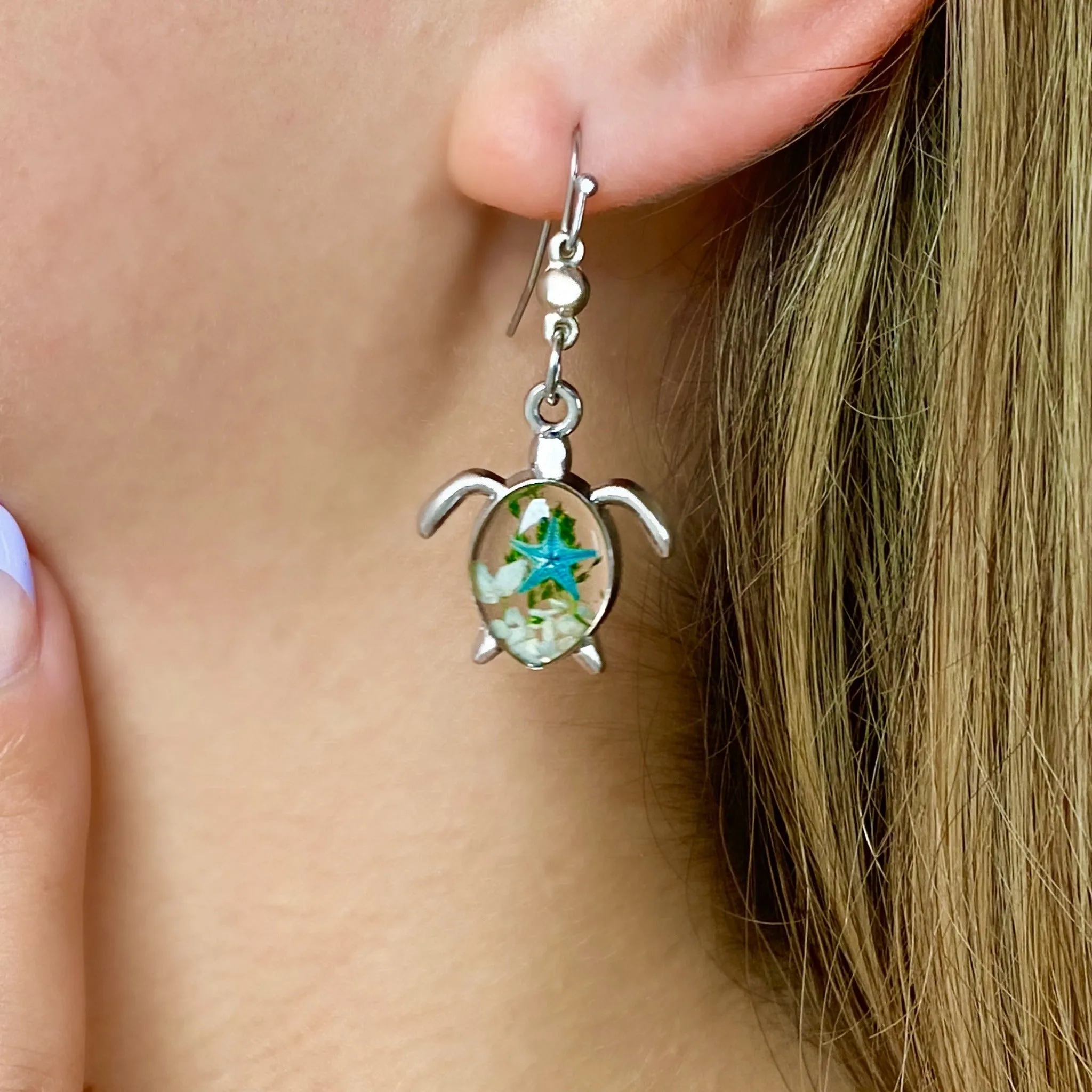 Deep in the Ocean Sea Turtle Earrings