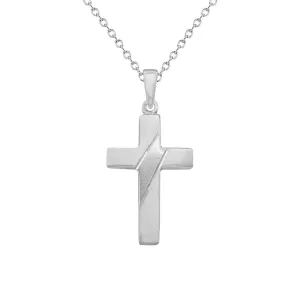 Dome Sterling Silver 20mm Cross