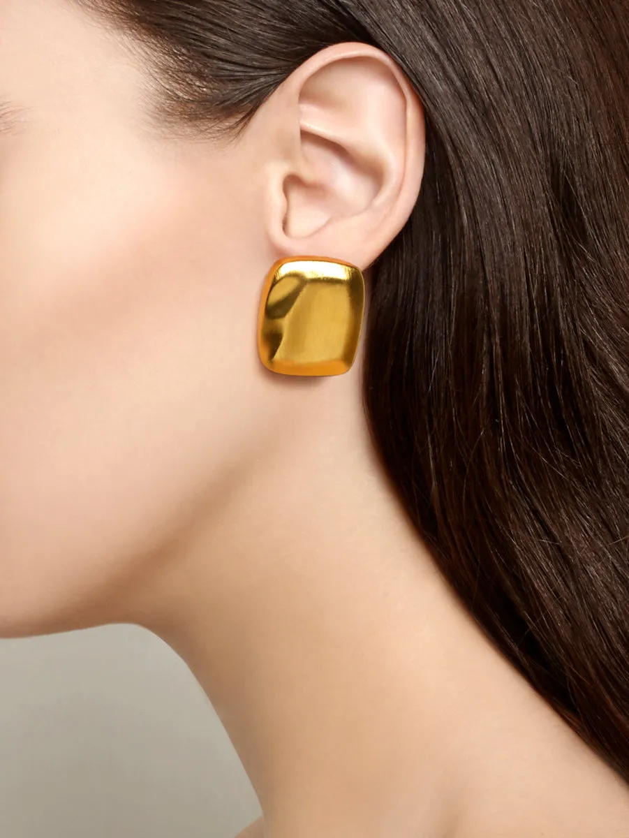 Earrings Satin and Shiny Nuggets