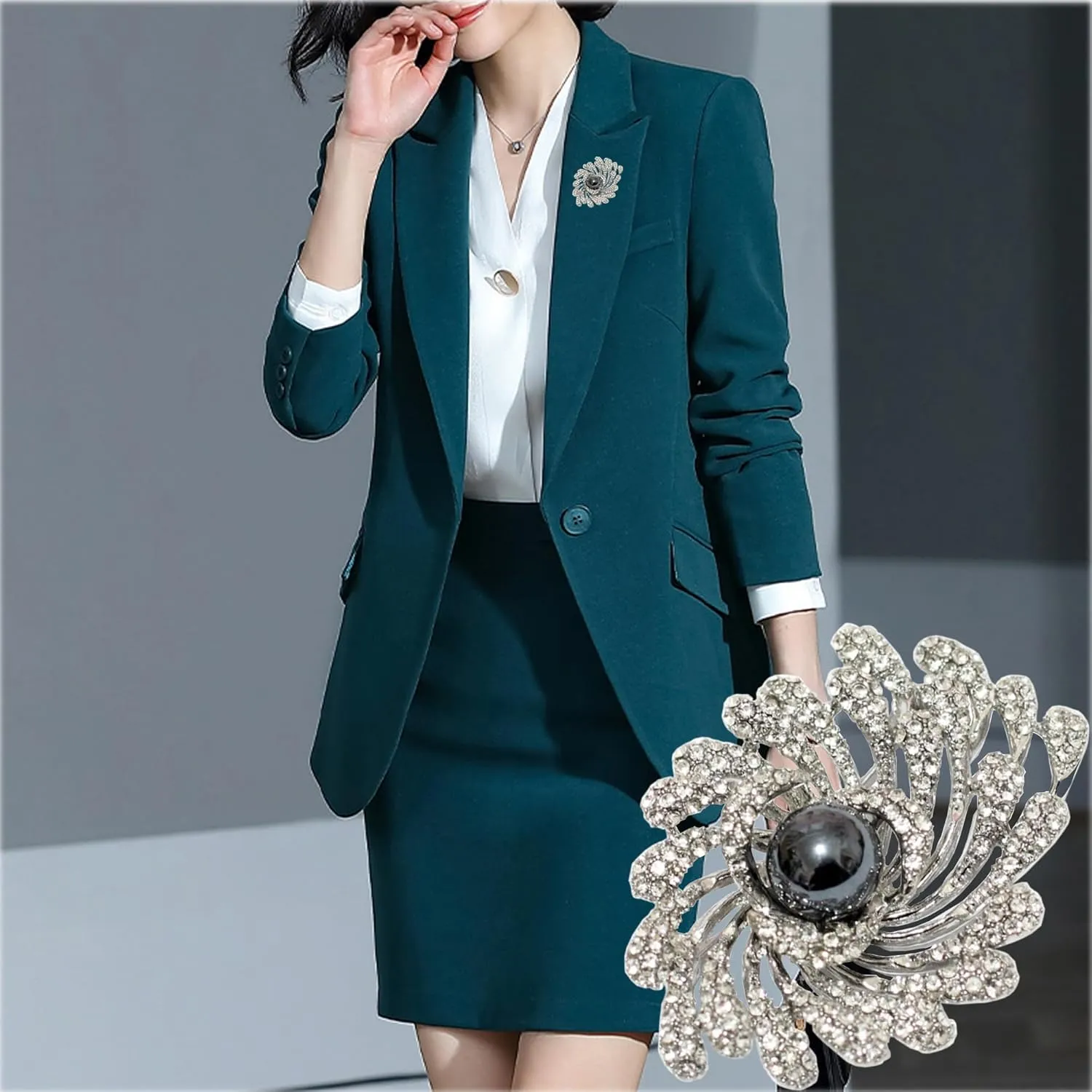 Elegant fireworks Corsage Brooches Jewelry for Women Fashion Pearl Costume Broaches and Pins