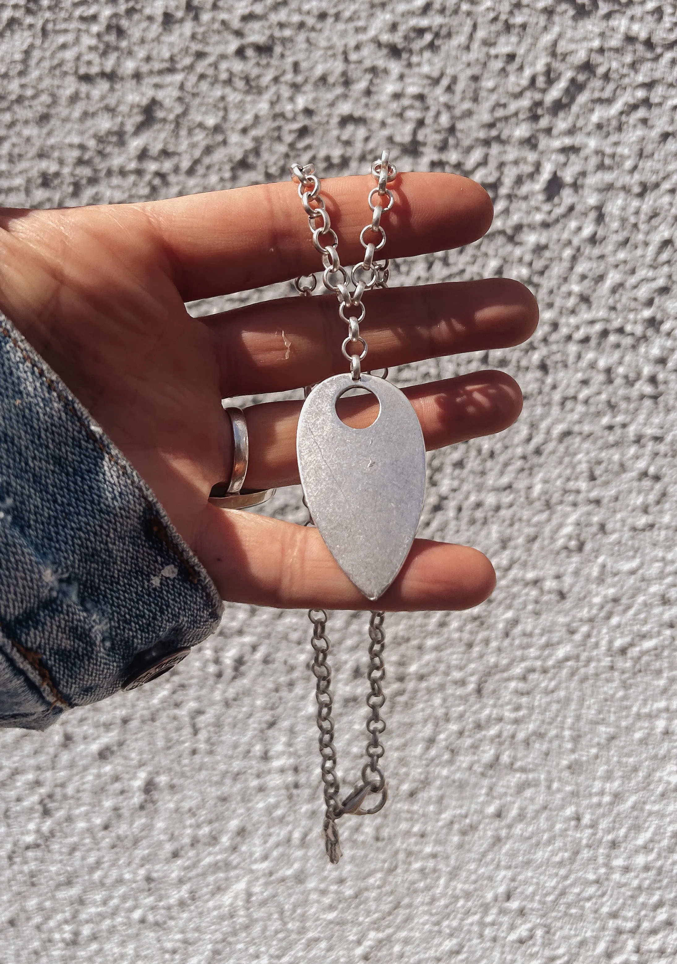 Elongated Teardrop Statement Necklace