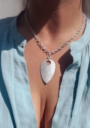 Elongated Teardrop Statement Necklace