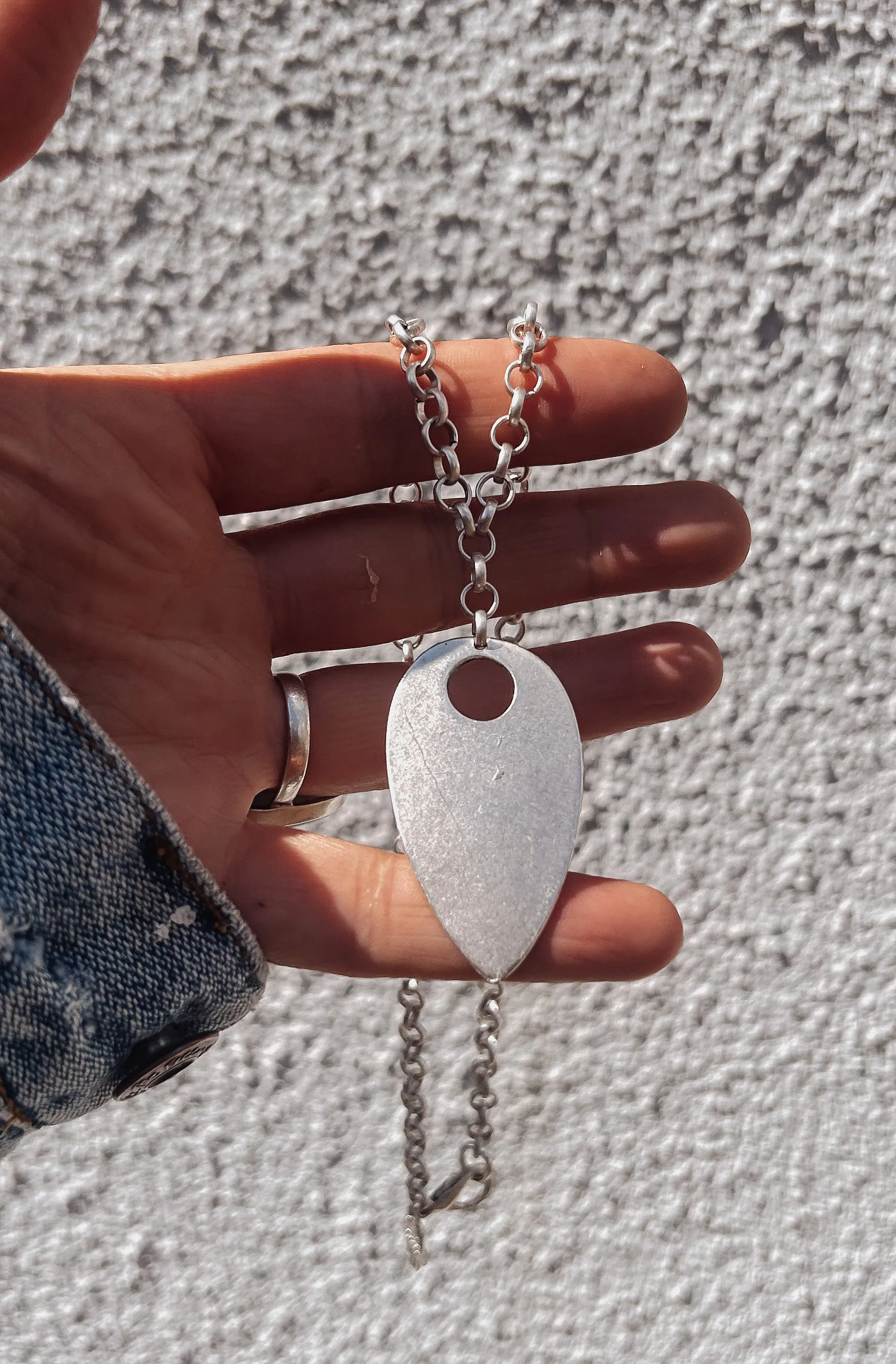 Elongated Teardrop Statement Necklace