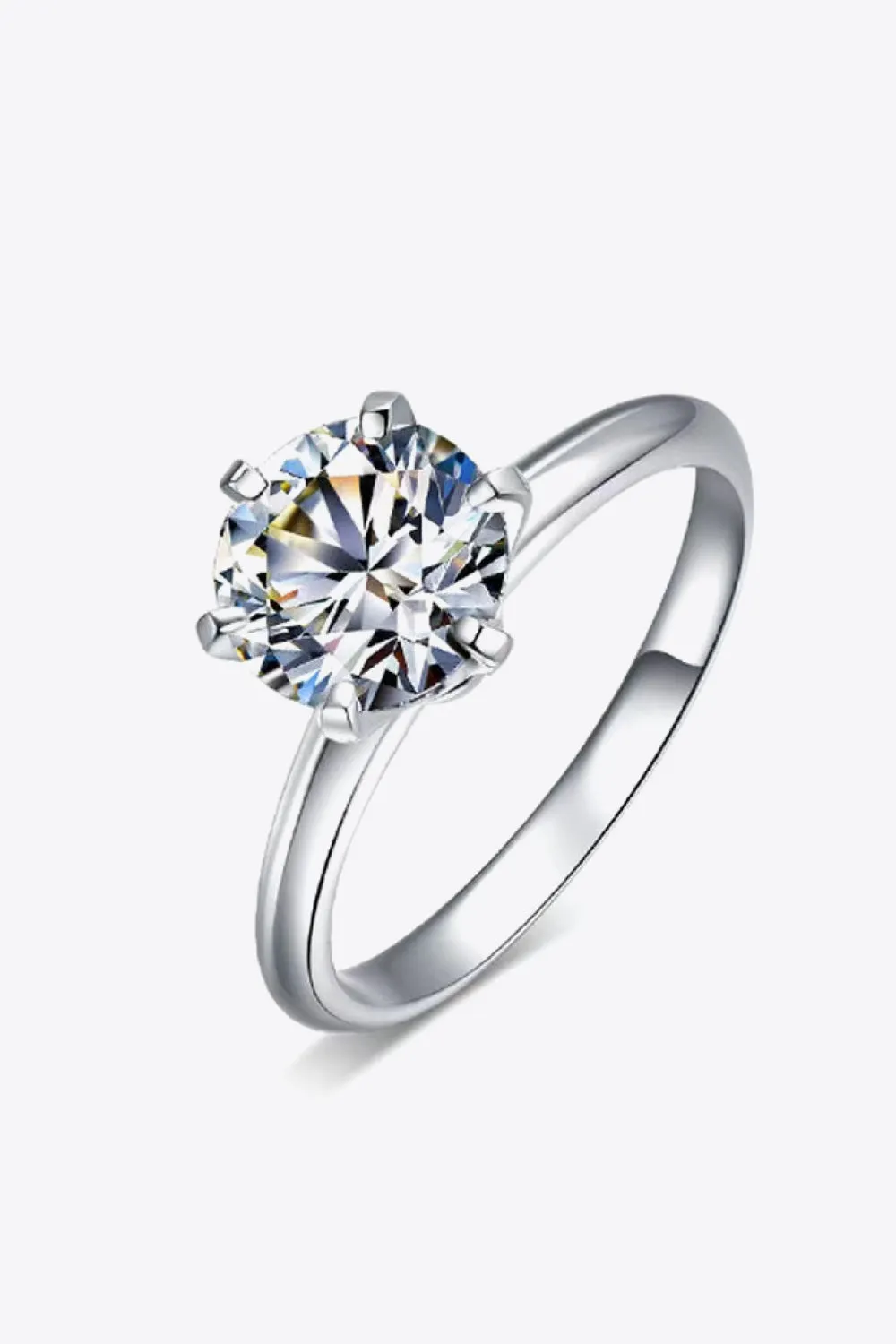 Elysian Glow 3 Carat Moissanite 6-Prong Ring