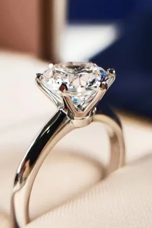Elysian Glow 3 Carat Moissanite 6-Prong Ring