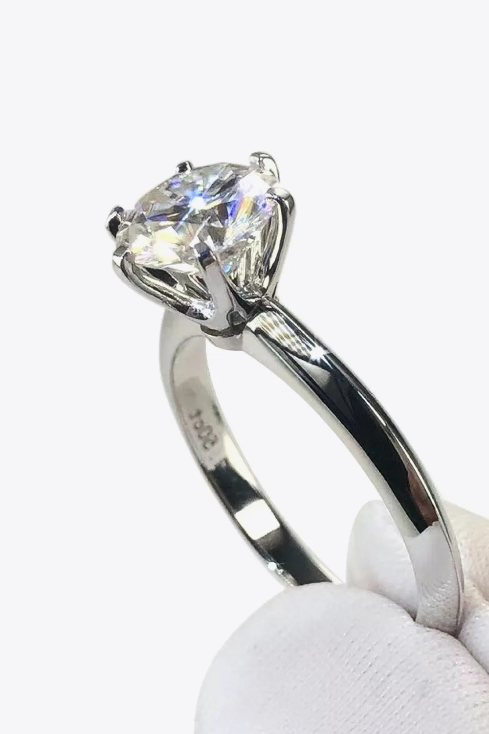 Elysian Glow 3 Carat Moissanite 6-Prong Ring