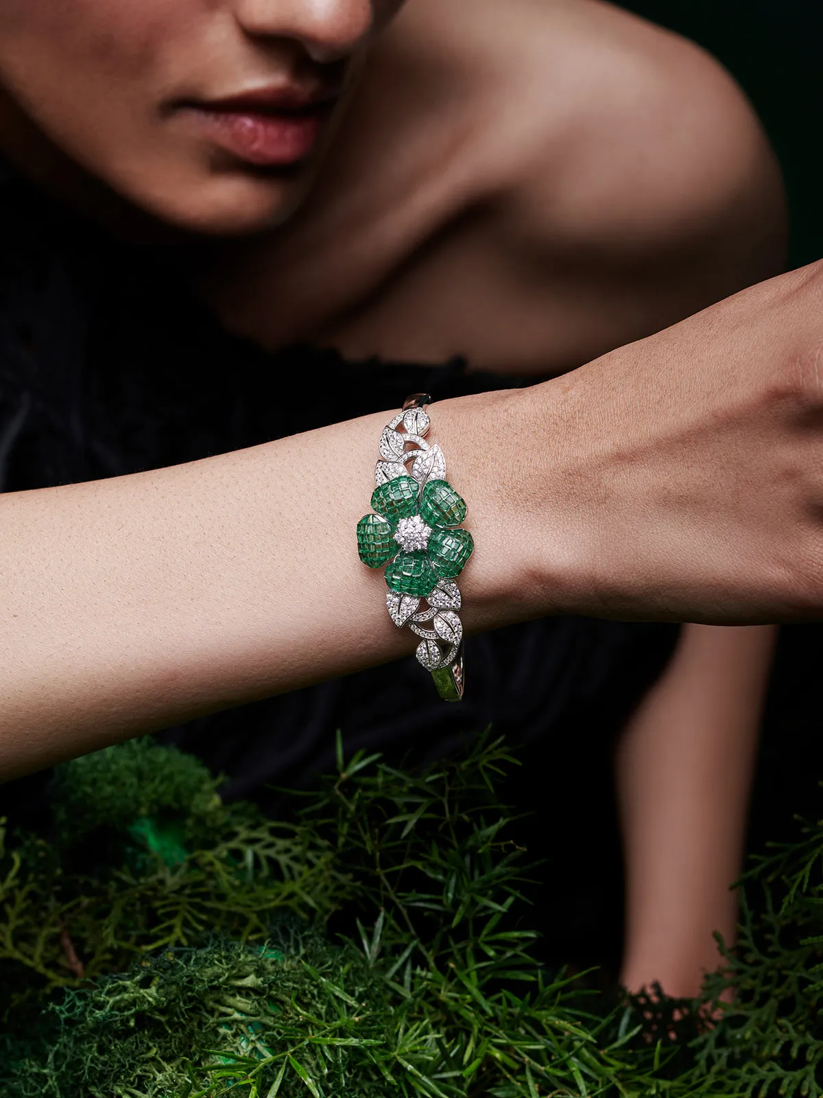 Enchanted Grove Blossom Cuff Bracelet