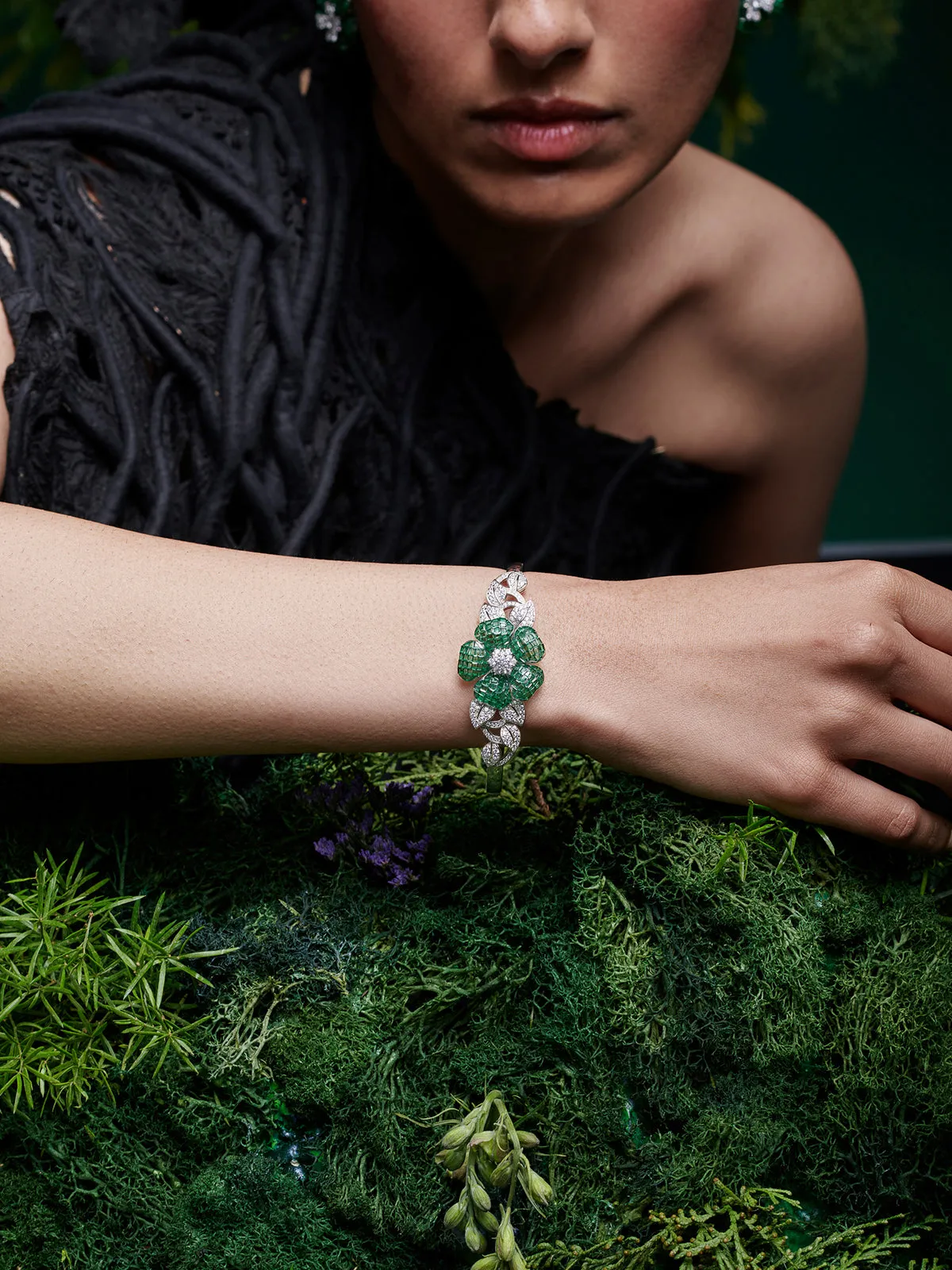 Enchanted Grove Blossom Cuff Bracelet
