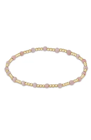 Enewton - Gemstone Sincerity Pattern 3mm Bracelet - Pink Opal