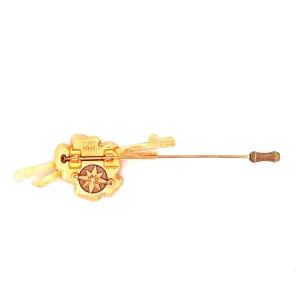 Exquisite Vintage Van Cleef & Arpels Vermeil Metal Pin Brooch