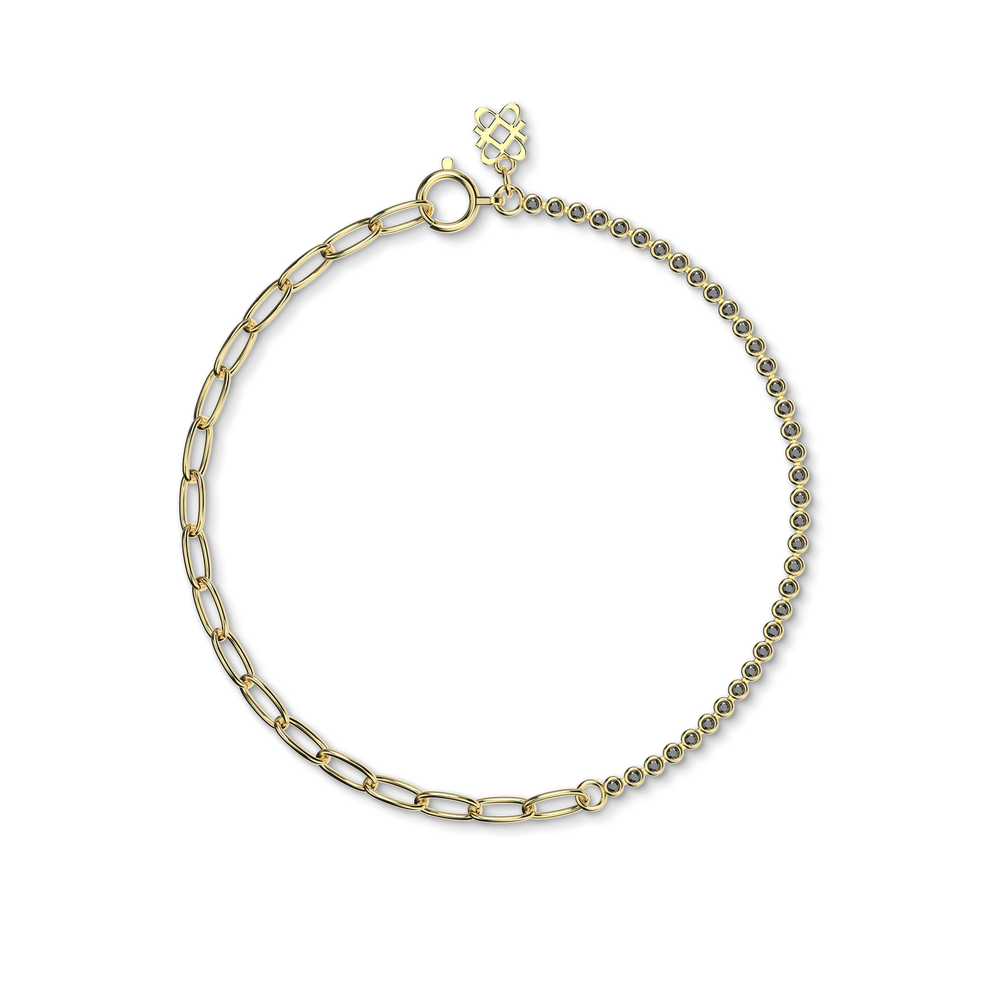 Fusion Diamond Tennis Chain Bracelet