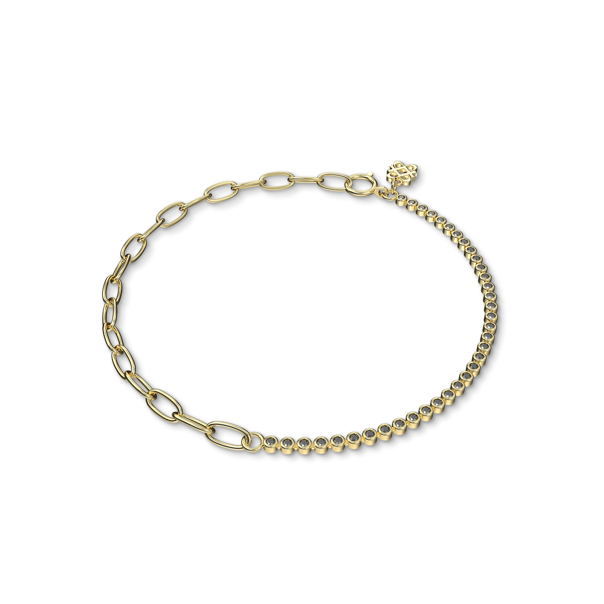 Fusion Diamond Tennis Chain Bracelet