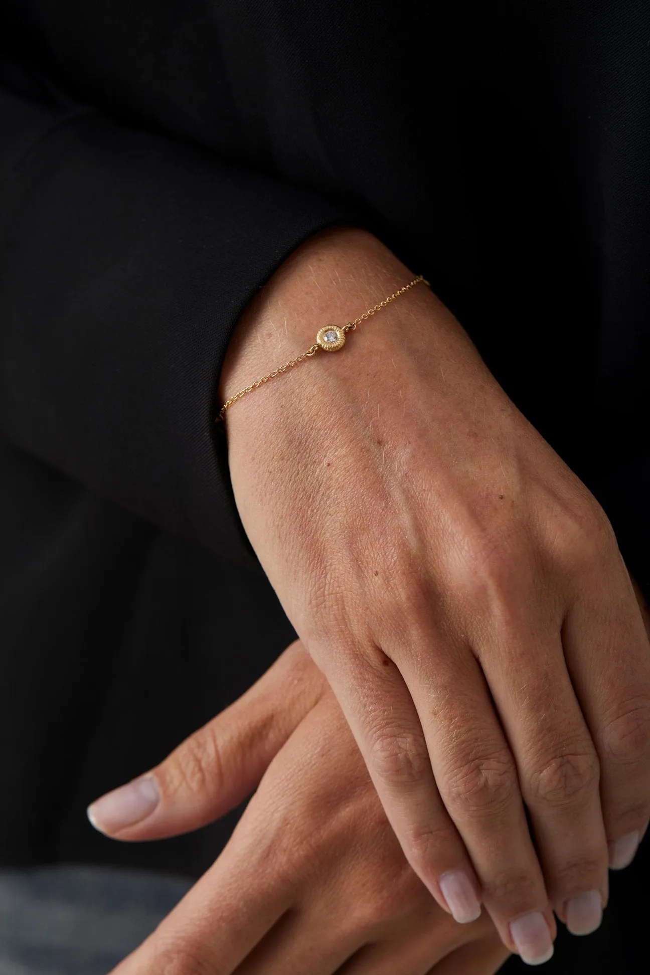 Glory Chain 18K Gold Bracelet w. Diamond
