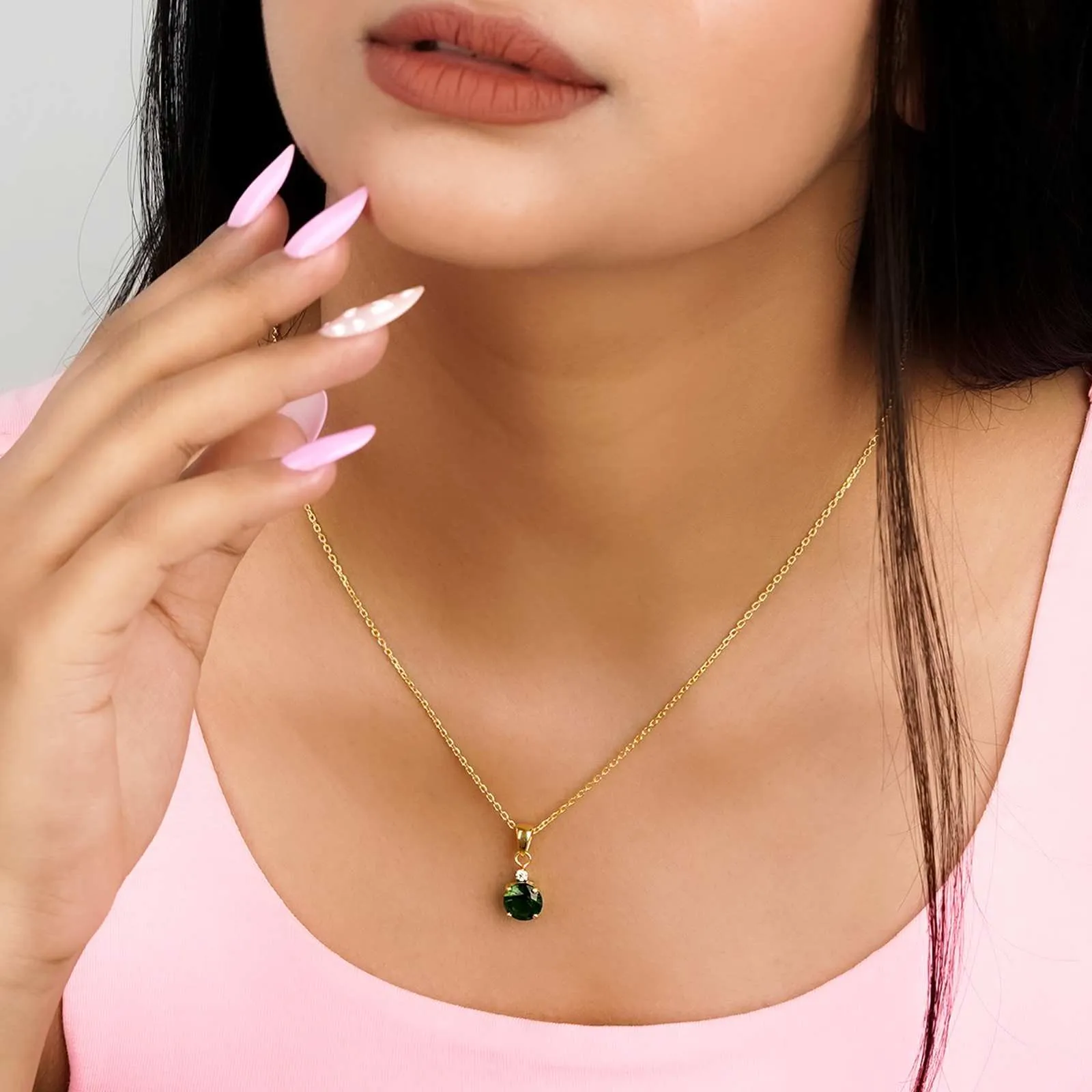 Golden Royal Green Classy Pendant