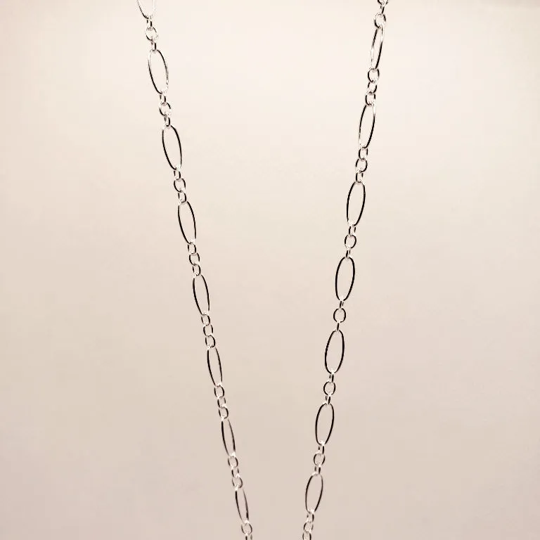 Handmade Sterling Silver Large Heart Pendant Necklace – Twisted Wire & Dangle Heart, - Interchangeable Chain