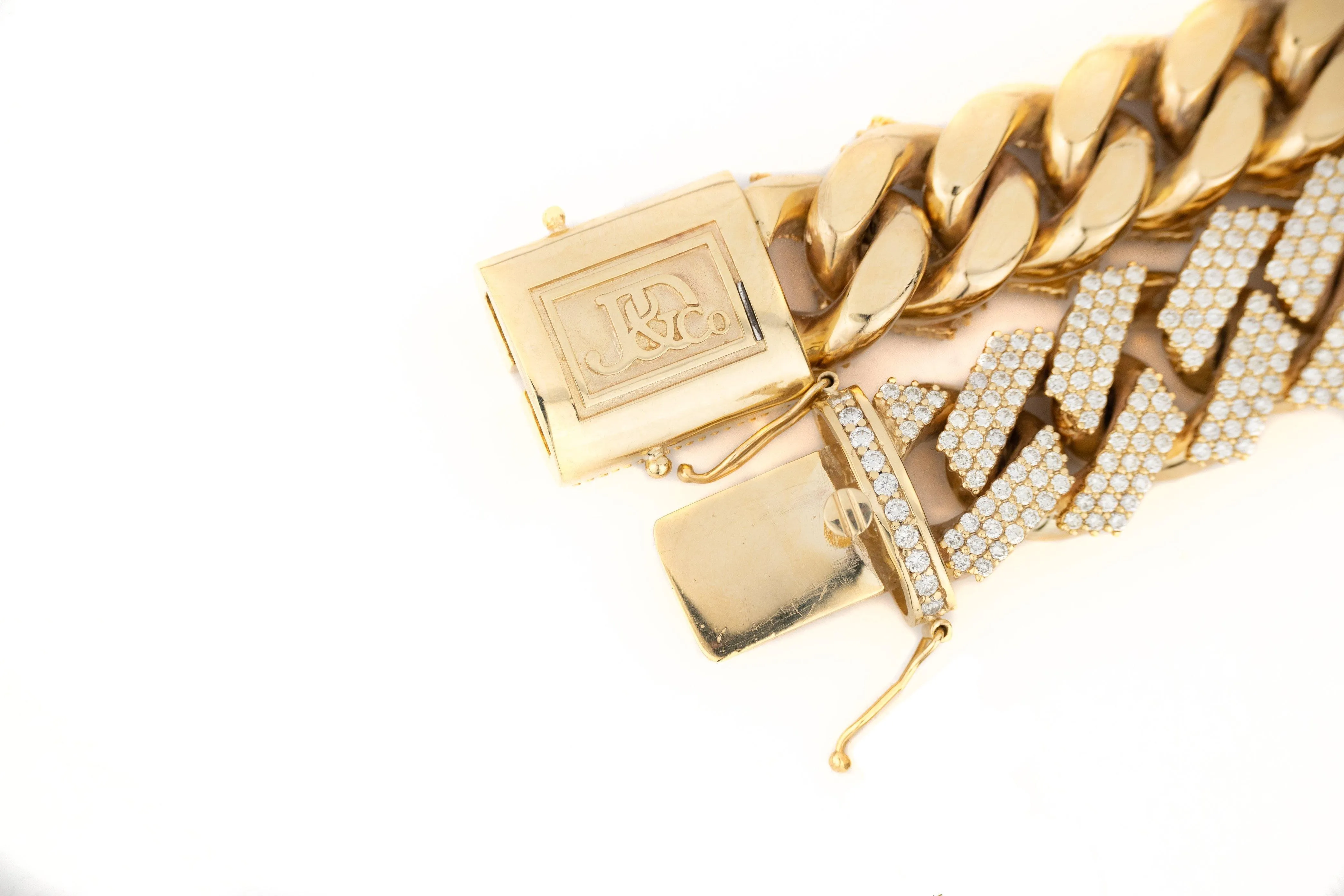 JDTK-227449- 20mm Cuban Yellow Gold Bracelet