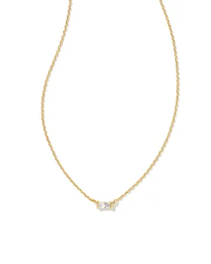 Kendra Scott - Juliette Gold Pendant Necklace in White Crystal | Necklace | Jewelry