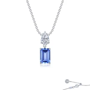 Lafonn Fancy Emerald-cut Drop Necklace