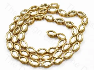Leaf Shaped Meena Kundan
