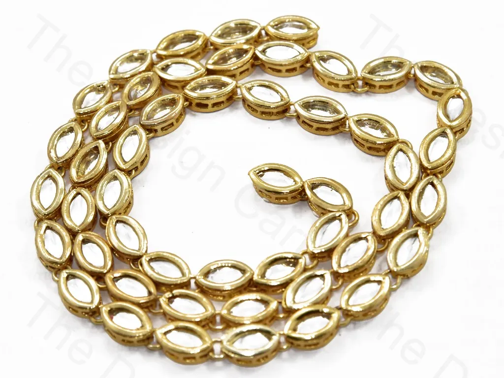 Leaf Shaped Meena Kundan