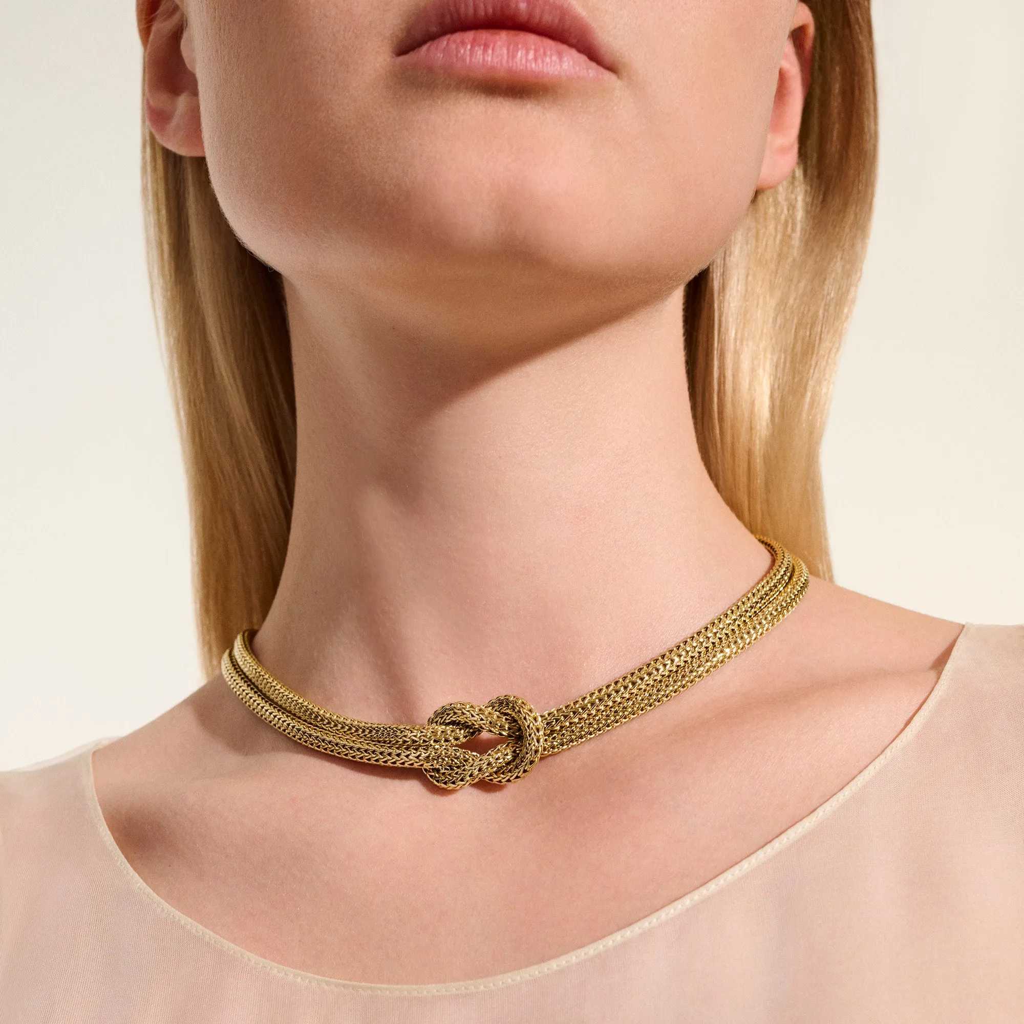 Love Knot Necklace, Gold, 10MM|NGG98778
