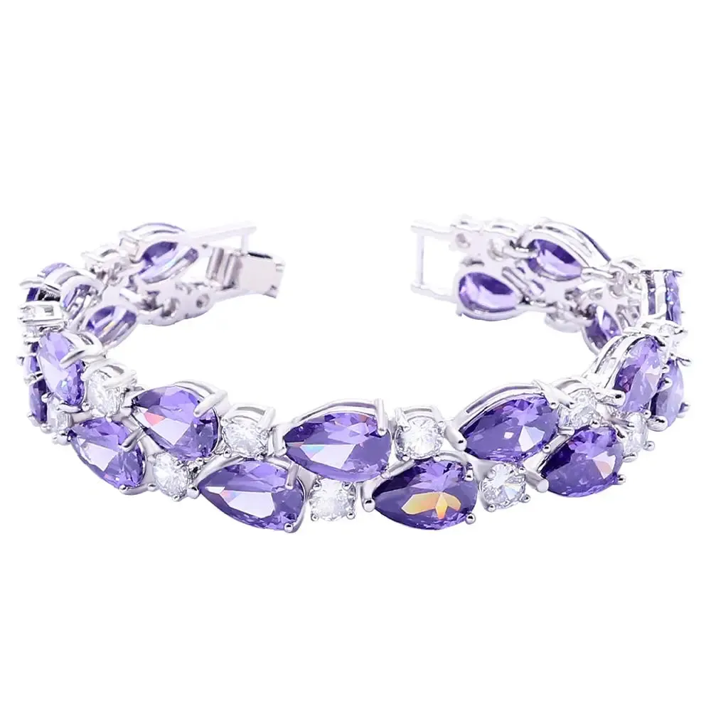 Luxurious Zirconia Bracelet for Women Party Wedding Birthday Jewelry