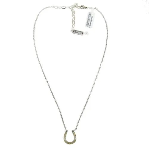 Mariana Handmade Swarovski Crystal Horsehoe Necklace 5098 391100 Light Topaz Opal