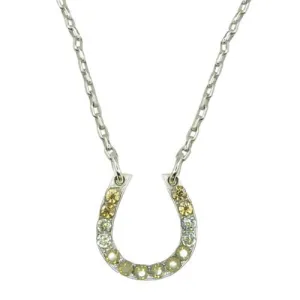 Mariana Handmade Swarovski Crystal Horsehoe Necklace 5098 391100 Light Topaz Opal