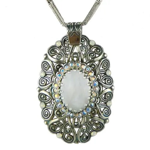 Mariana Handmade Swarovski Crystal Necklace Pendant 5047 M1201 Pearl Opal