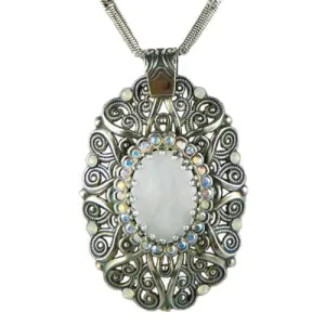 Mariana Handmade Swarovski Crystal Necklace Pendant 5047 M1201 Pearl Opal