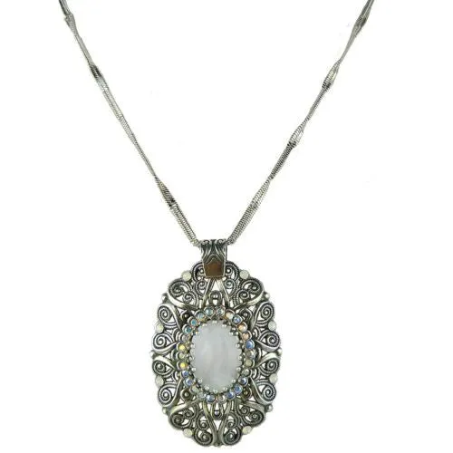 Mariana Handmade Swarovski Crystal Necklace Pendant 5047 M1201 Pearl Opal