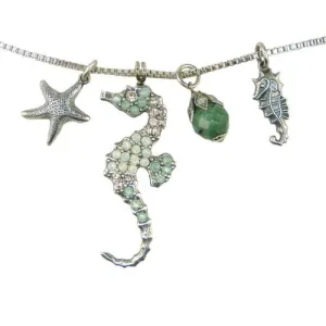 Mariana Handmade Swarovski Seahorse Pendant Crystal Necklace 5077 23439 Starfish