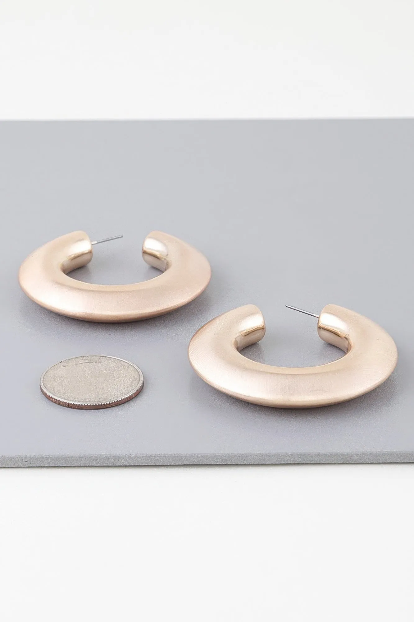Matte Modern Hoop Earrings