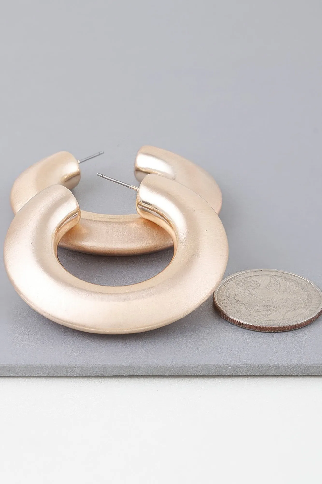 Matte Modern Hoop Earrings