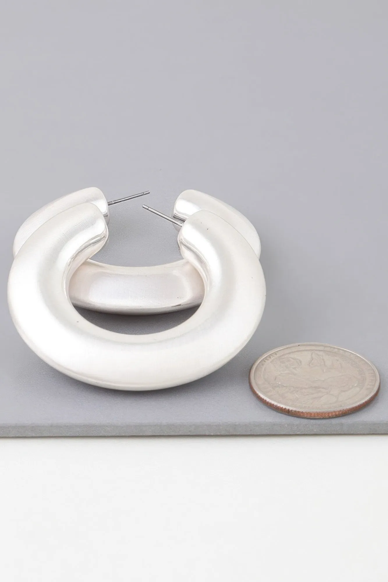 Matte Modern Hoop Earrings