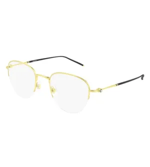 Montblanc Men's Gold Round Optical Frame