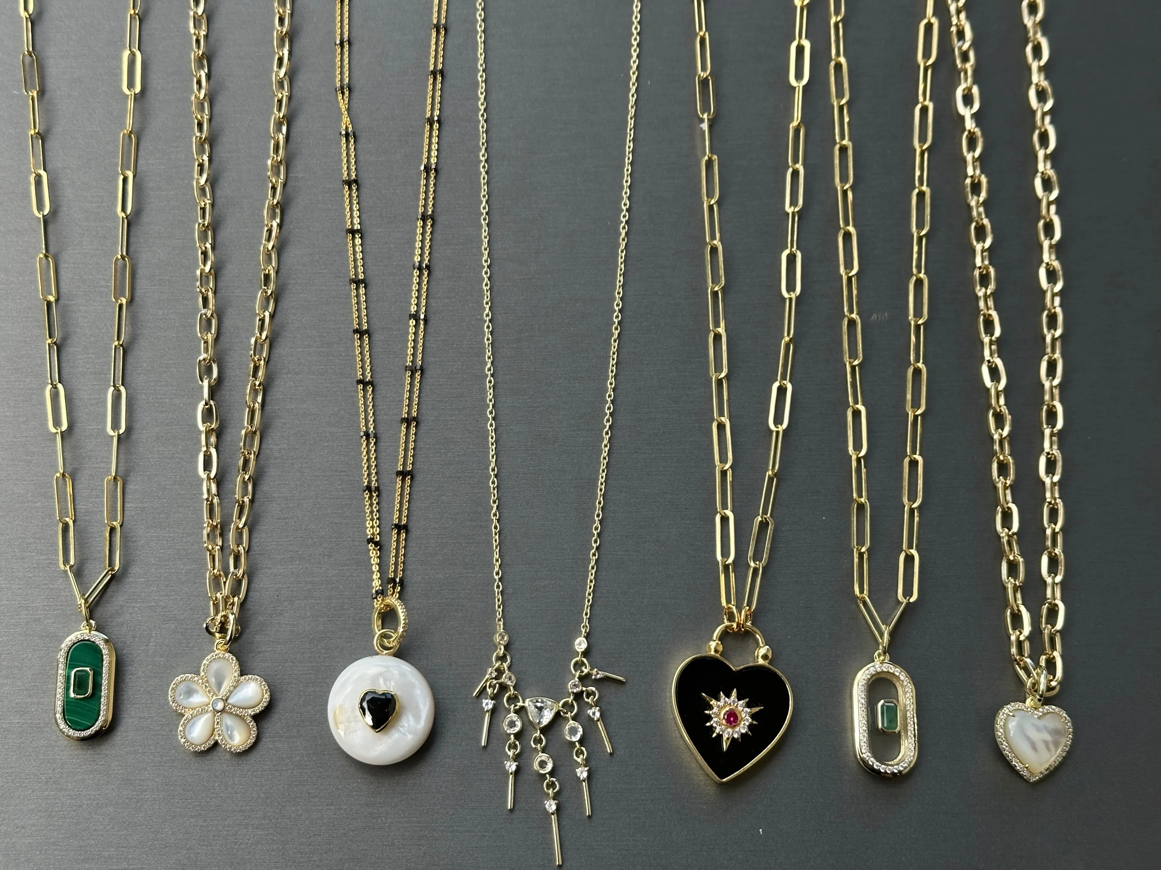 Mother of Pearl Heart Pendant Necklace