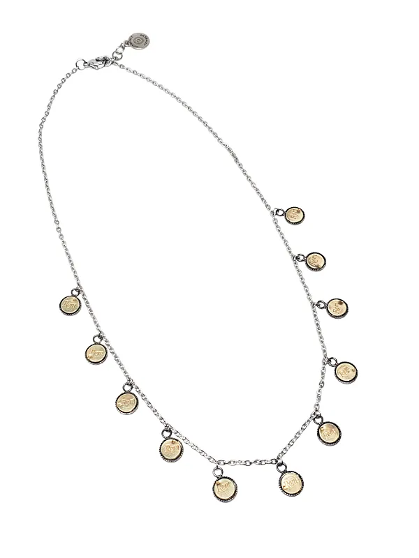 Multi 22 Caliber Drop Bullet Necklace