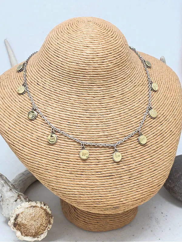 Multi 22 Caliber Drop Bullet Necklace