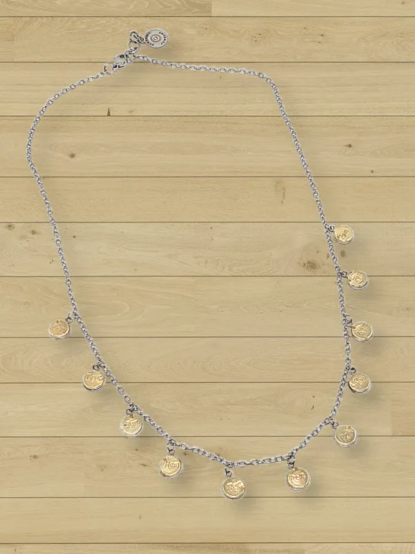 Multi 22 Caliber Drop Bullet Necklace