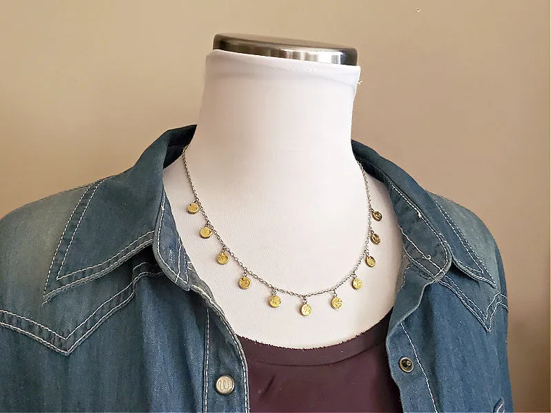 Multi 22 Caliber Drop Bullet Necklace