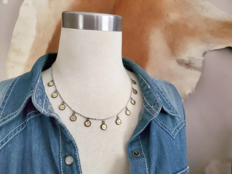 Multi 22 Caliber Drop Bullet Necklace