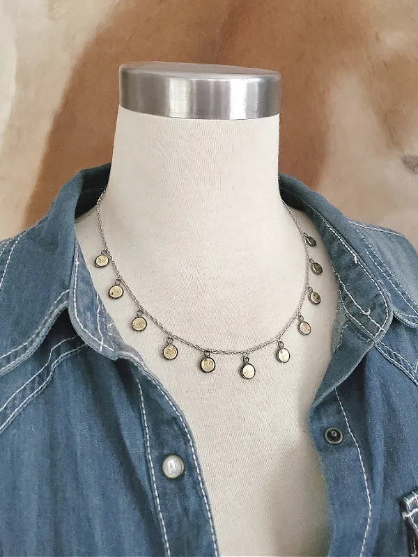 Multi 22 Caliber Drop Bullet Necklace