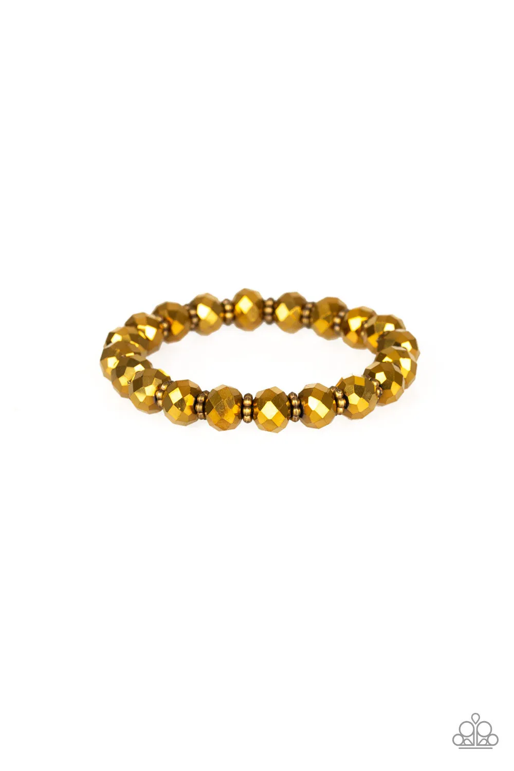 Open Door Jewelry - Crystal Candelabras - Brass Bracelet - Paparazzi Accessories